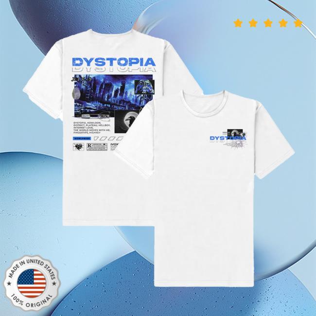 Ivoxygen Merch Dystopia White T-Shirt Official Ivoxygen Clothing Shop Apparel
