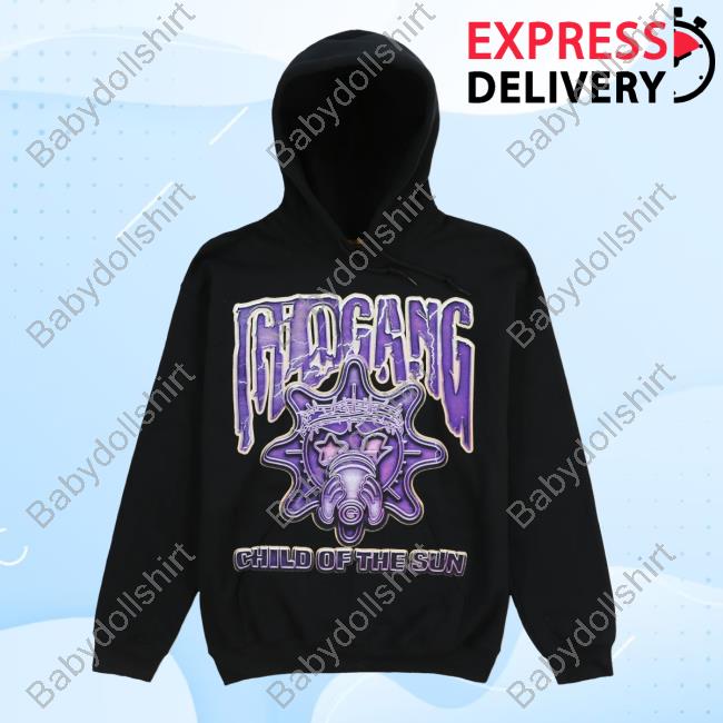 Glo Gang Worldwide Electric Purple Sun Crew Neck Sweatshirt