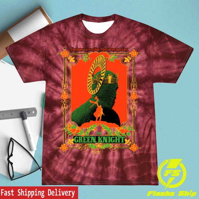 Official Studiohouse Designs Merch Store The Green Knight Tiedye Popover Shirt Red Studiohouse Designs Apparel Clothing Shop StudiohouseDesigns