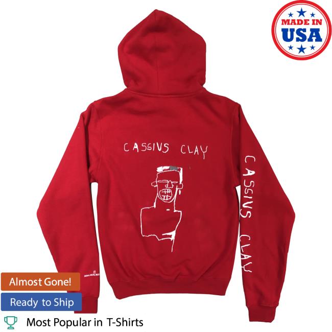 Official The Brant Foundation x Rome Pays Off Jean-Michel Basquiat Cassius Clay Hoodie Red BrantFoundation