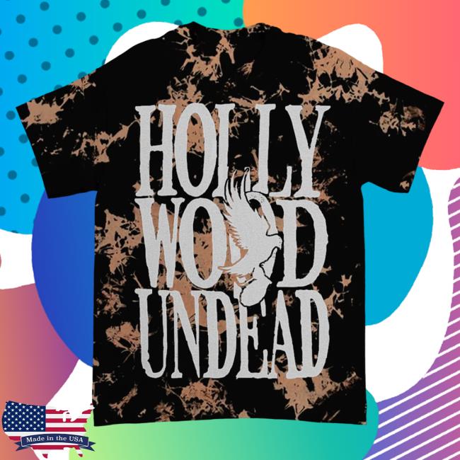 Official Hollywood Undead Merch Stacked Dove & Grenade Logo Dye Shirts