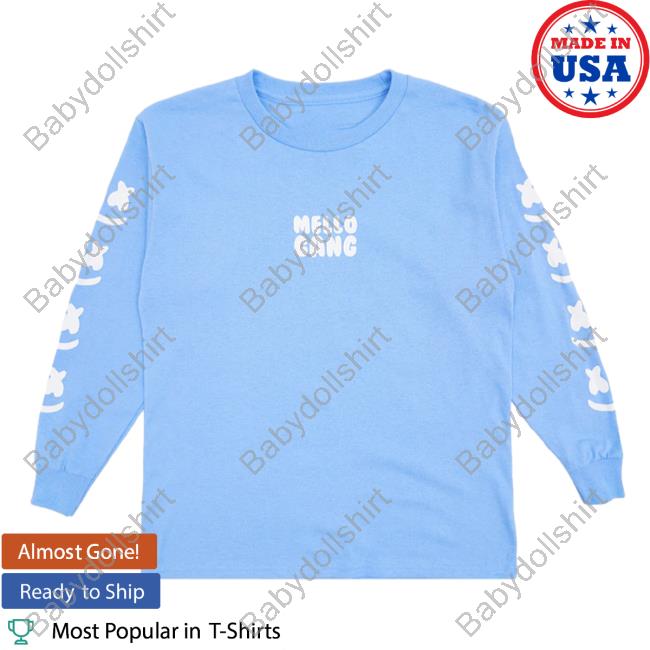 Official Marshmello Music Clothing Store Shop Mellogang Faces L/S Sweaters Carolina Blue Marshmellomusic Merch