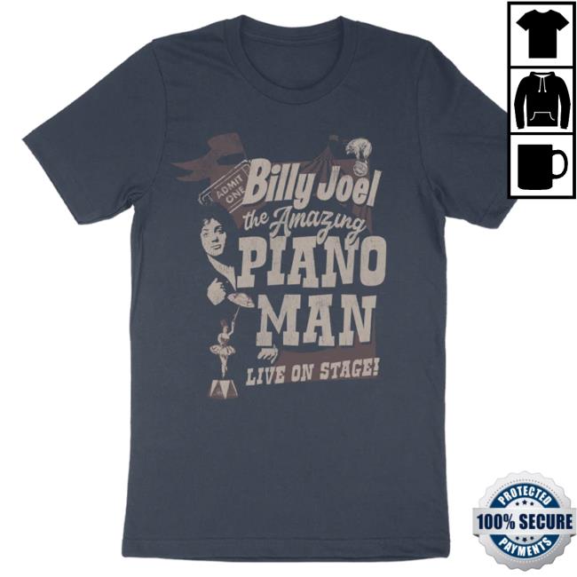 Official Billy Joel Merch Store Billy Joel "Amazing Piano Man" Attractive Shirt Billy Joel Shop BillyJoel
