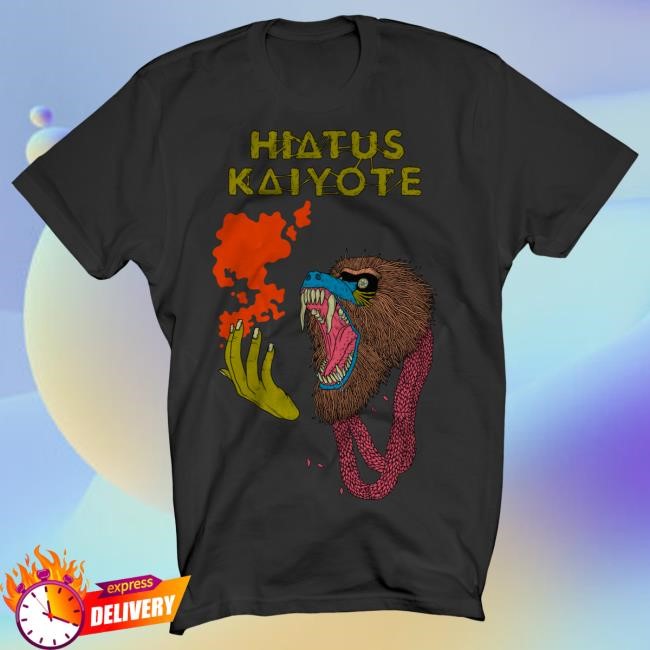 Baboon Fire Hand On Black New Shirt Hiatus Kaiyote Band Merch