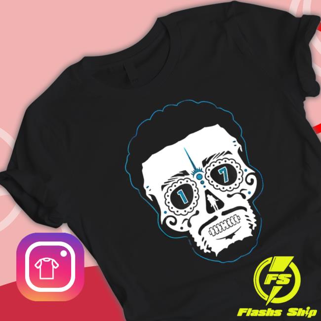 Jaylen Waddle Miami Dolphins Sugar Skull 2022 Shirt