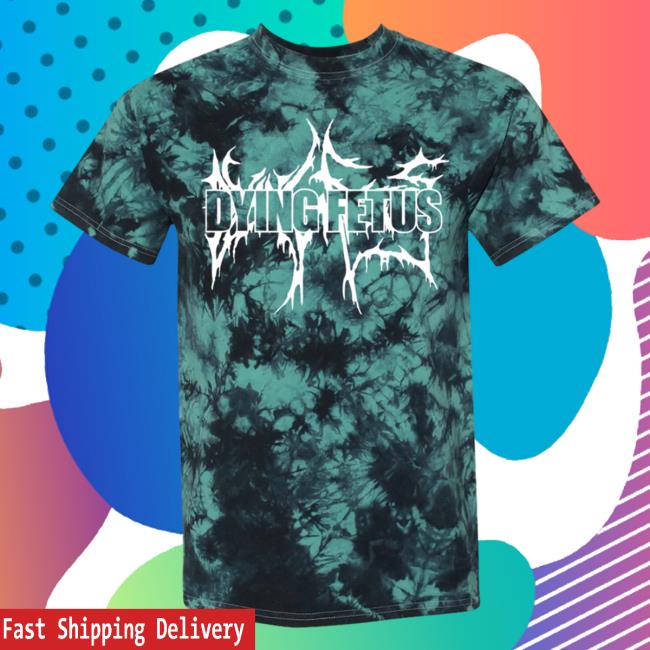 Official Dying Fetus Merch Dying Fetus Dual Logo Tie Dye T-Shirt