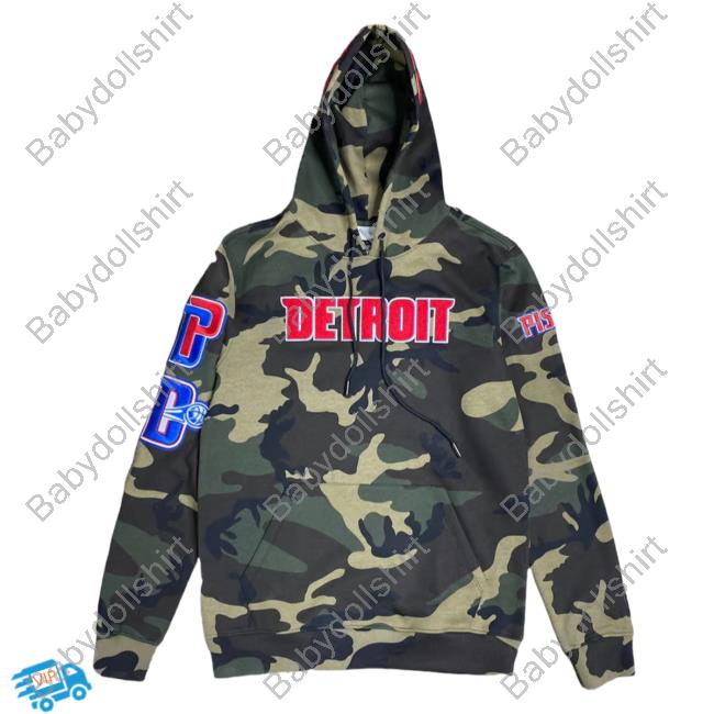 Official Thentwrk Pro Standard Detroit Pistons Logo AOP Pullover Sweatshirt Camo 3D All Over Print