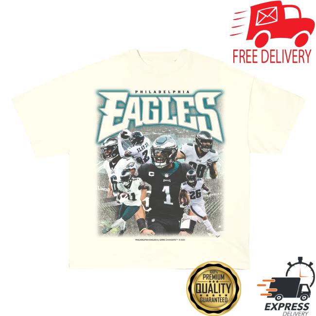 Official Game Changer La Philadelphia Eagles Tees Ivory GameChanger