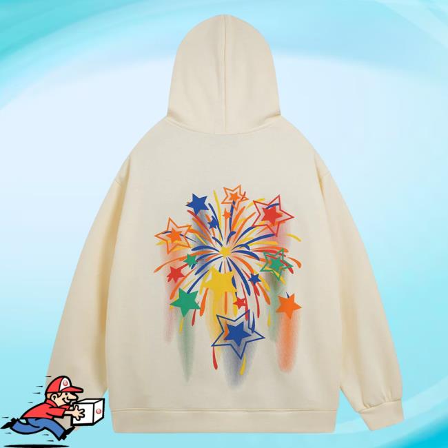 Official Aelfric Eden Clothing Merch Store Aelfric Eden Rainbow Stars Hoody Apricot AelfricEden
