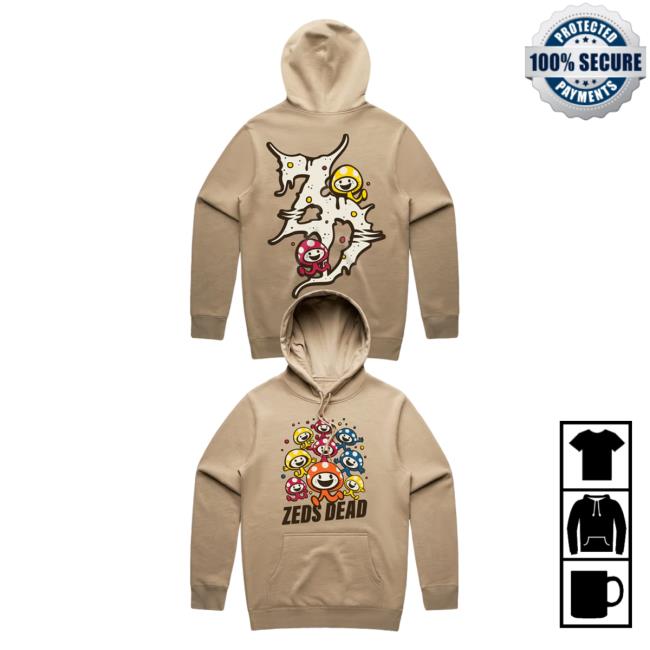 Official Zeds Dead Merch Zeds Dead - Keep Your Caps On - Sand Popover Hoodie ZedsDead