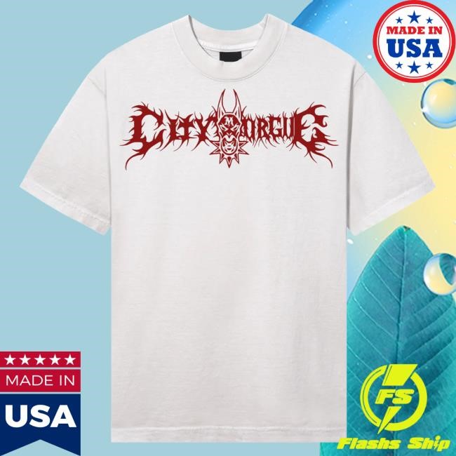 Official City Morgue Merch Revenge X City Morgue Metal Tour Shirt Cement/Red City Morgue Clothing