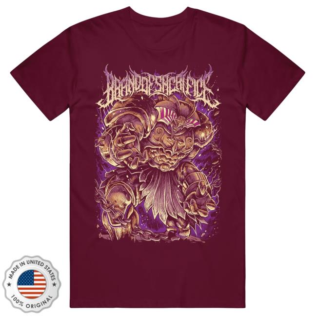 Official Brand Of Sacrifice Merch Exodia Maroon Shirts