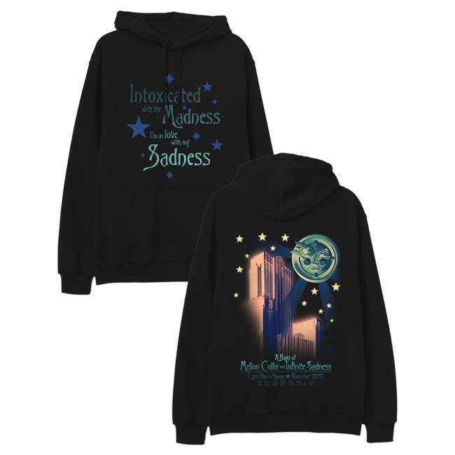 Official Smashing Pumpkins Merch Store A Night of Mellon Collie and Infinite Sadness Hooded Sweatshirt - Black