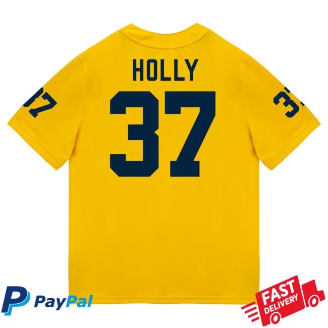 The M Den Michigan Wolverines #37 Julius Holly Student Athlete Maize Football Jersey New Shirt