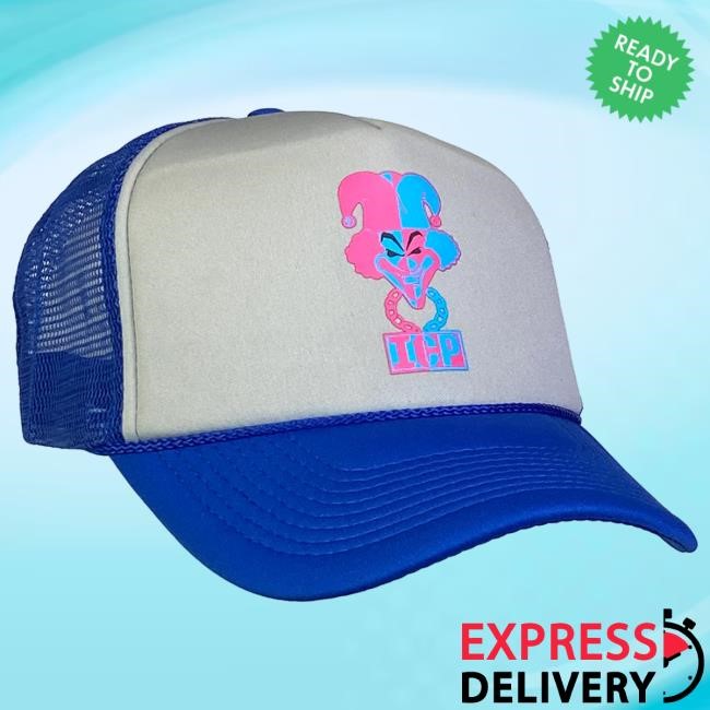 Official Icp Merch Store Insane Clown Posse Carnival Of Carnage Trucker Hat In Blue And Grey