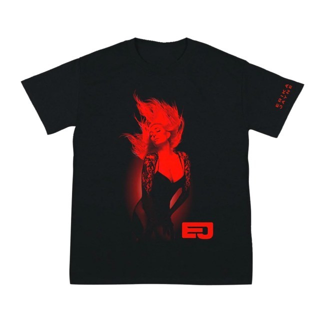 Erika Jayne Red Light Black Tee Shirt