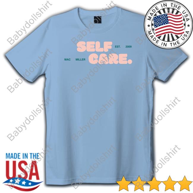 Official Mac Miller Website Merch Self Care Blue Tee