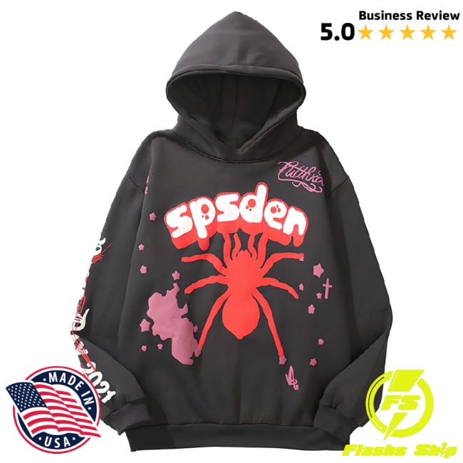 Official Sp5der Clothing Apparel Sp5der Spider Printed Cotton Multi Colors Sweatshirt Sp5der Merch Store Shop