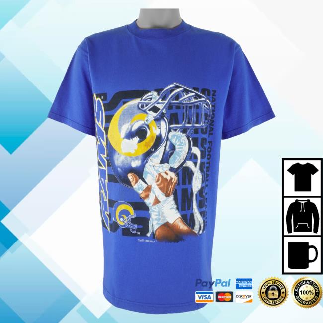 Official Vintage Club Clothing (Logo 7) - St. Louis Rams Helmet Shirt New 1996 Large
