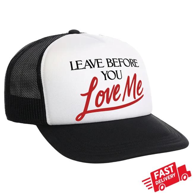 Marshmello Leave Before You Love Me Trucker Hat Classic Build Leave Before You Love Me Trucker Hat Marshmello Official Gear