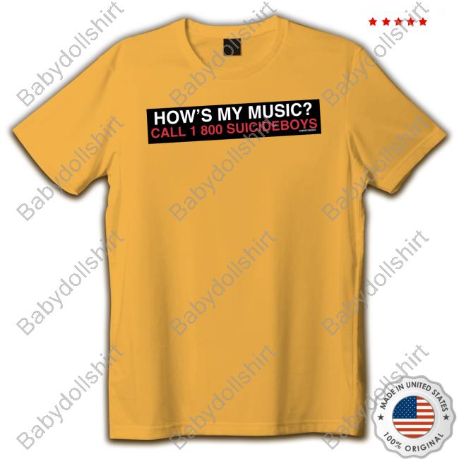 G59 Merch G59 Bumper Sticker Hoodie How's My Music Call 1 800 Suicideboys