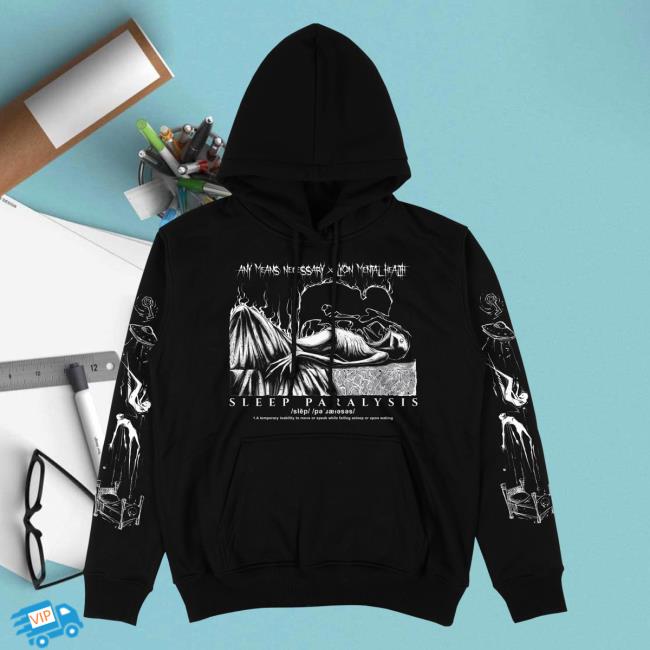 Official Any Means Necessary Clothing Sleep Paralysis Crewneck Black