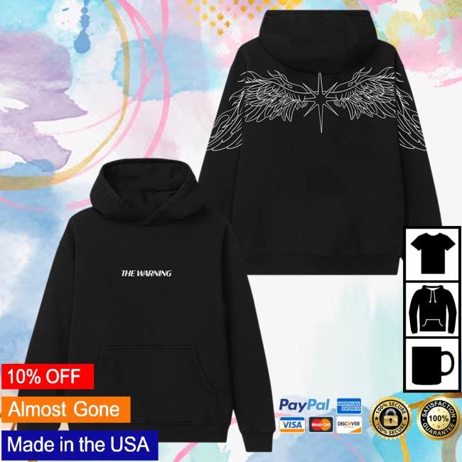 The Warning Angel Wings Hoodie | Heavyweight Night Show Fleece The Warning Angel Wings Hoodie | Heavy Streetwear Arena Layer