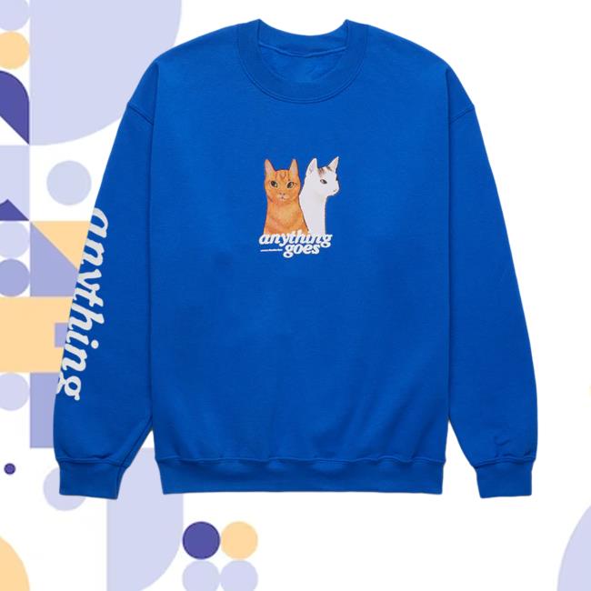 Official Emma Chamberlain Merch Anything Goes Cats Pullover Hoodie