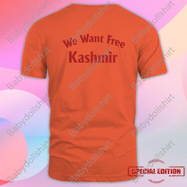 Anas Kashmiri We Want Free Kashmir Shirts Melbourne Stadium