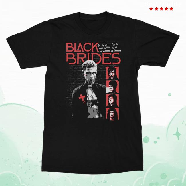 Official Black Veil Brides Merch Store Black Veil Brides Cross Attractive Shirt Black Veil Brides Clothing Shop