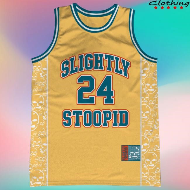 Official Slightly Stoopid Merch Store Shop 2024 Tour Basketball Jersey Hot Shirt (Gold)