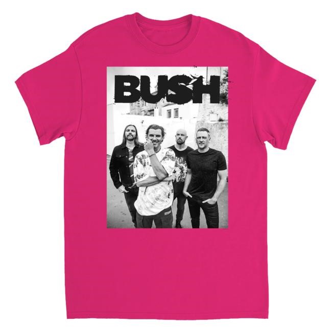 Official Bush Band Black Photo Popover Shirt Bush Rock Band
