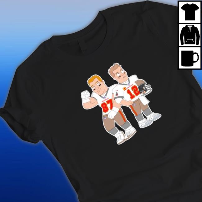 Rob Gronkowski And Tom Brady Tampa Bay Buccaneers Cartoon Shirt