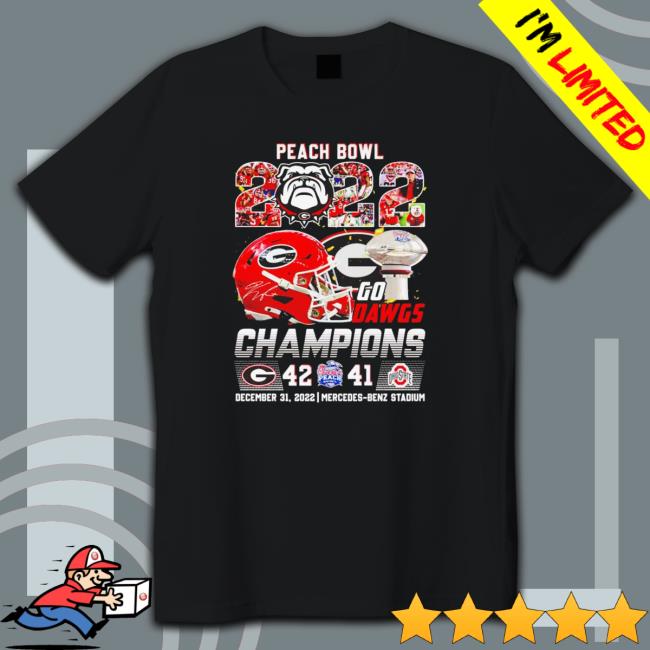 Georgia Bulldogs Champions Go Dawgs 2022 Peach Bowl Champions Sweatshirt