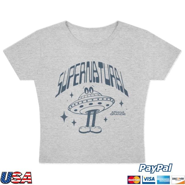 Official Ariana Grande Shop Supernatural Baby New Shirt (Grey) ArianaGrande