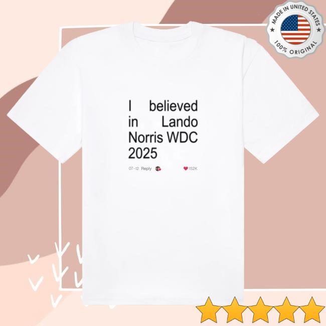 Official Lando Norris Merch Store Shop Lando Norris Believe Boxy Shirts