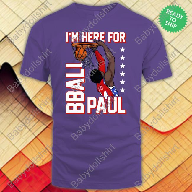 I'm Here For Bball Paul Graphic Tee Blue