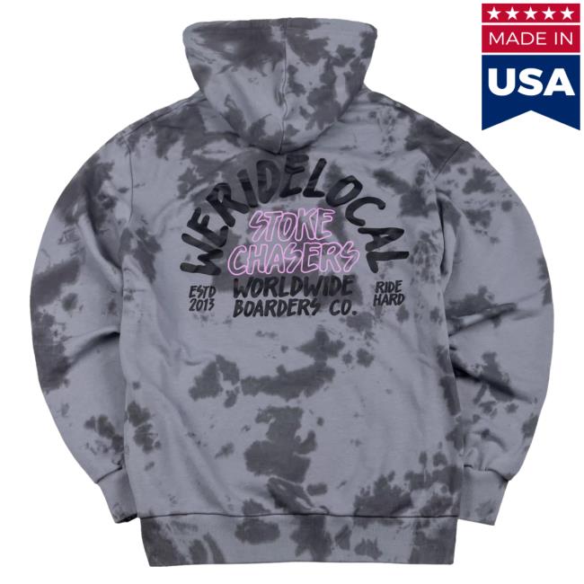 Official We Ride Local Stoke Chasers Light Crewneck