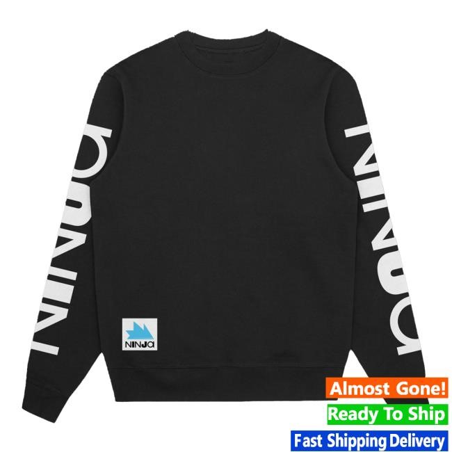 Team Ninja Official Merch Store Ninja Black Retro Crewneck Sweatshirt Team Ninja Clothing Shop Teamninja Collection