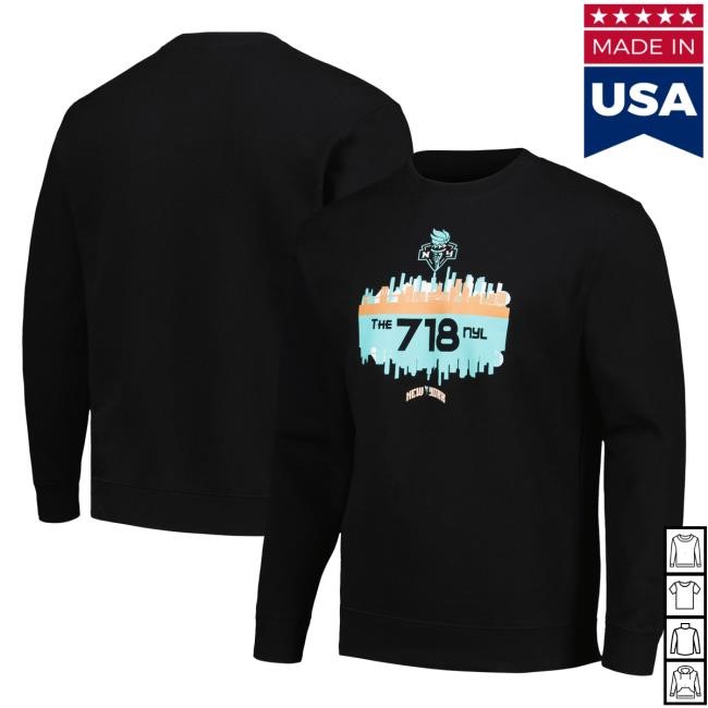 Official Ny Liberty Merch Store Unisex Stadium Essentials Black New York Liberty Cities Sweater Ny Liberty Apparel Shop