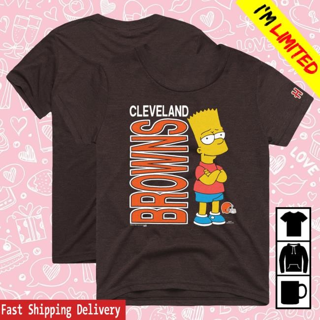Official Unisex Homage x The Simpsons Brown Cleveland Browns New Shirt