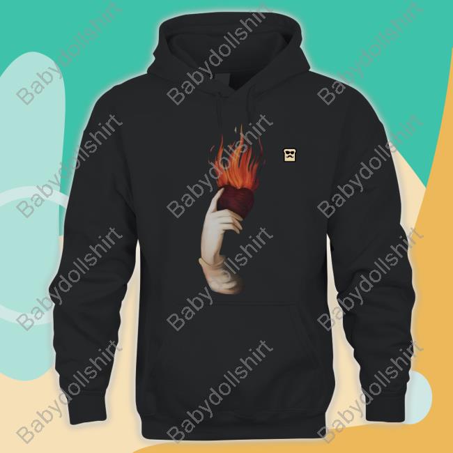 Disguised Toast Merch Flaming Heart Long Sleeved T Shirt