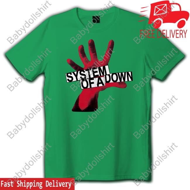 System Of A Down Self-Titled Red Hand Logo Shirts