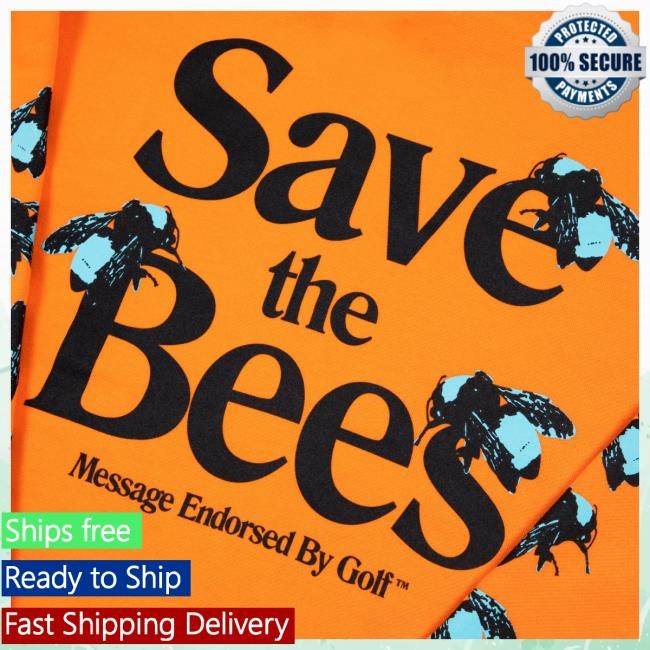 Official Tyler The Creator Merch Store Shop Save The Bees Pullover Hoodie Orange by Golf Wang
