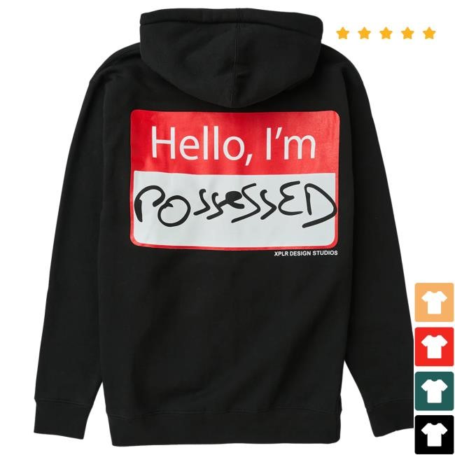 Official Sam And Colby Merch Store Shopxplr Sam And Colby Hello, I'm Possessed Zip Up Popover Hoodie Xplr SamAndColby