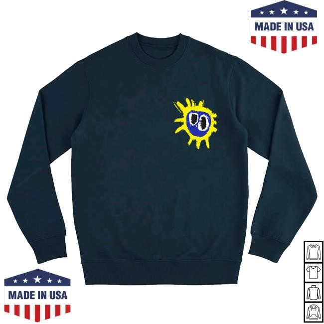 Primal Scream Official Merch Shop Navy Screamadelica Mens Sweatshirt