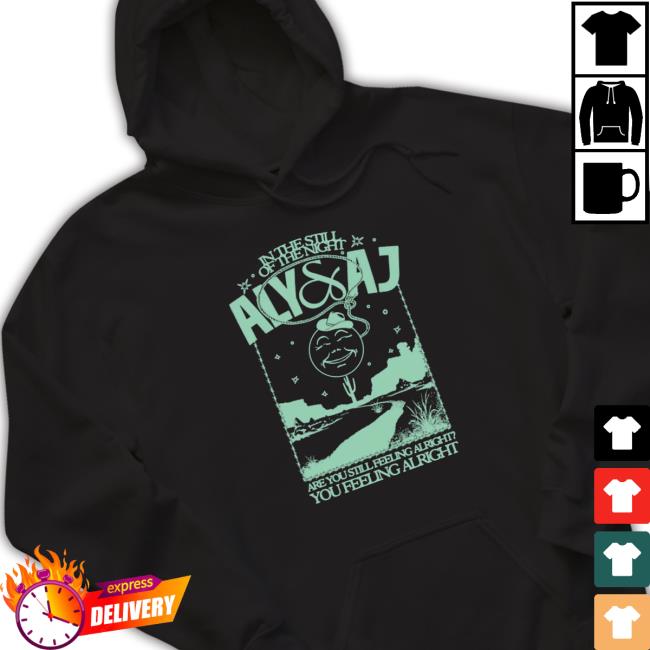 aly and aj merch Baby Lay Your Head Down Lyric Gray Hoodie