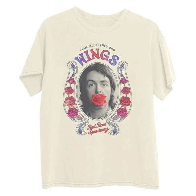 Official Paul McCartney Merch Store Red Rose Speedway Photo T Shirt PaulMcCartney