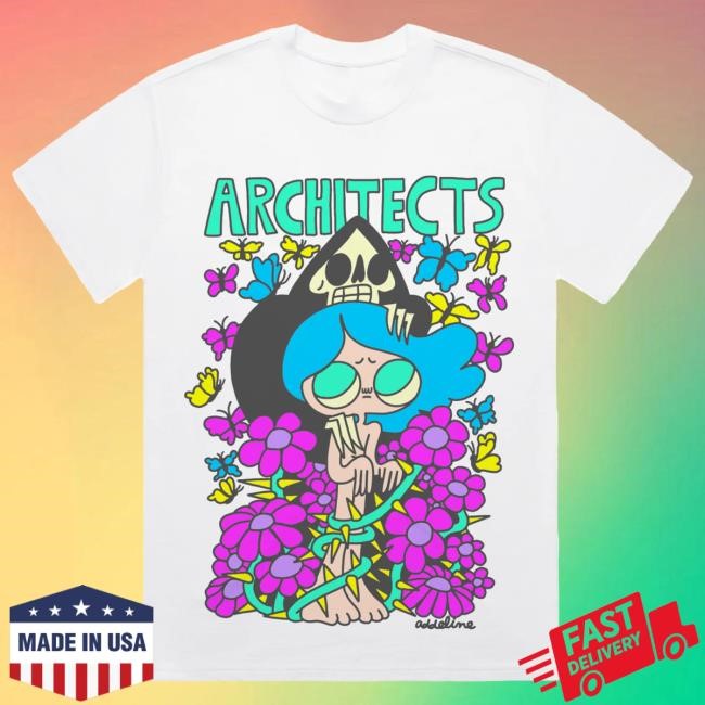 Official Architects Merch Apparel Butterfly White T Shirt Architects