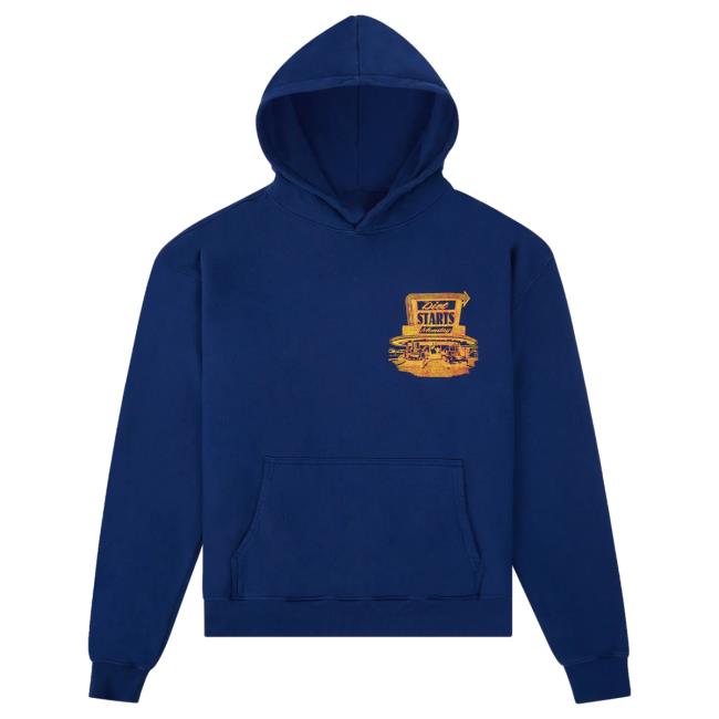 Official Capsule Clothing Store Capsule Nyc Diet Starts Monday Diner Hooded Sweatshirt | Navy CapsuleNyc